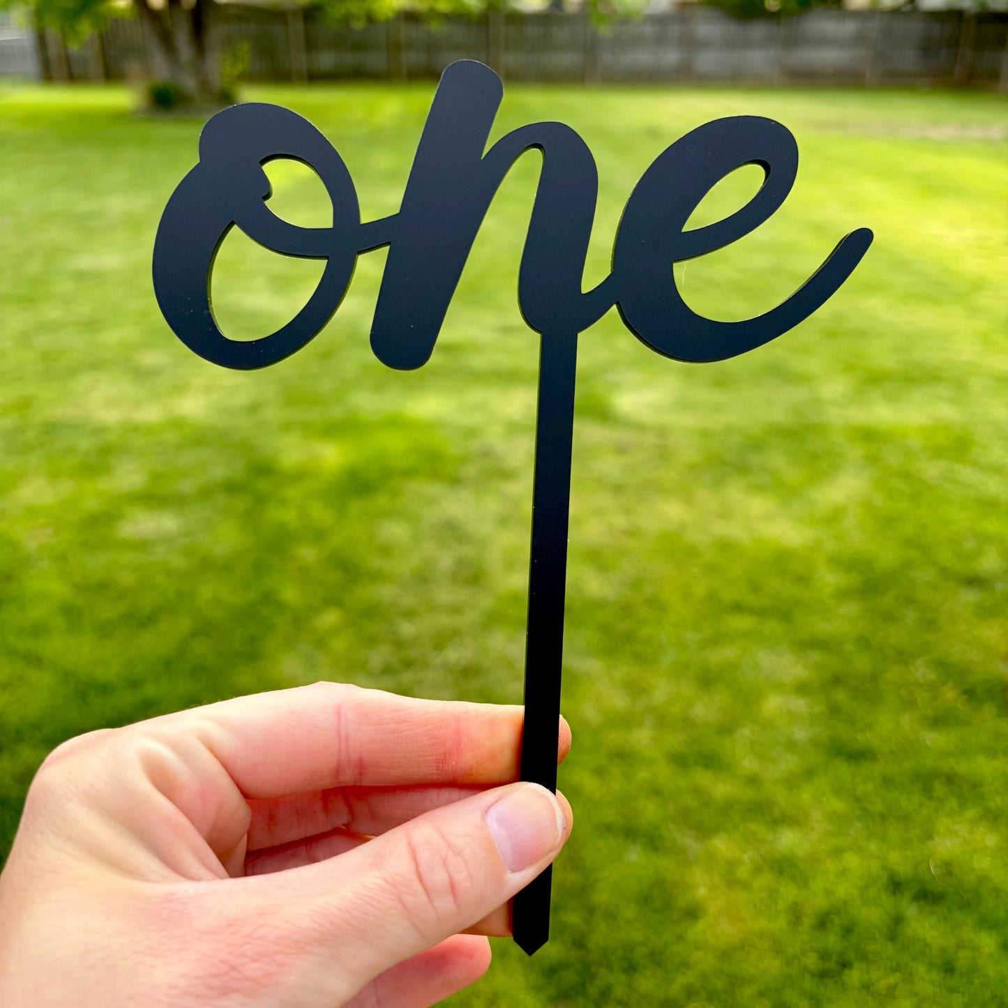 Simple ONE First Birthday Cake Topper