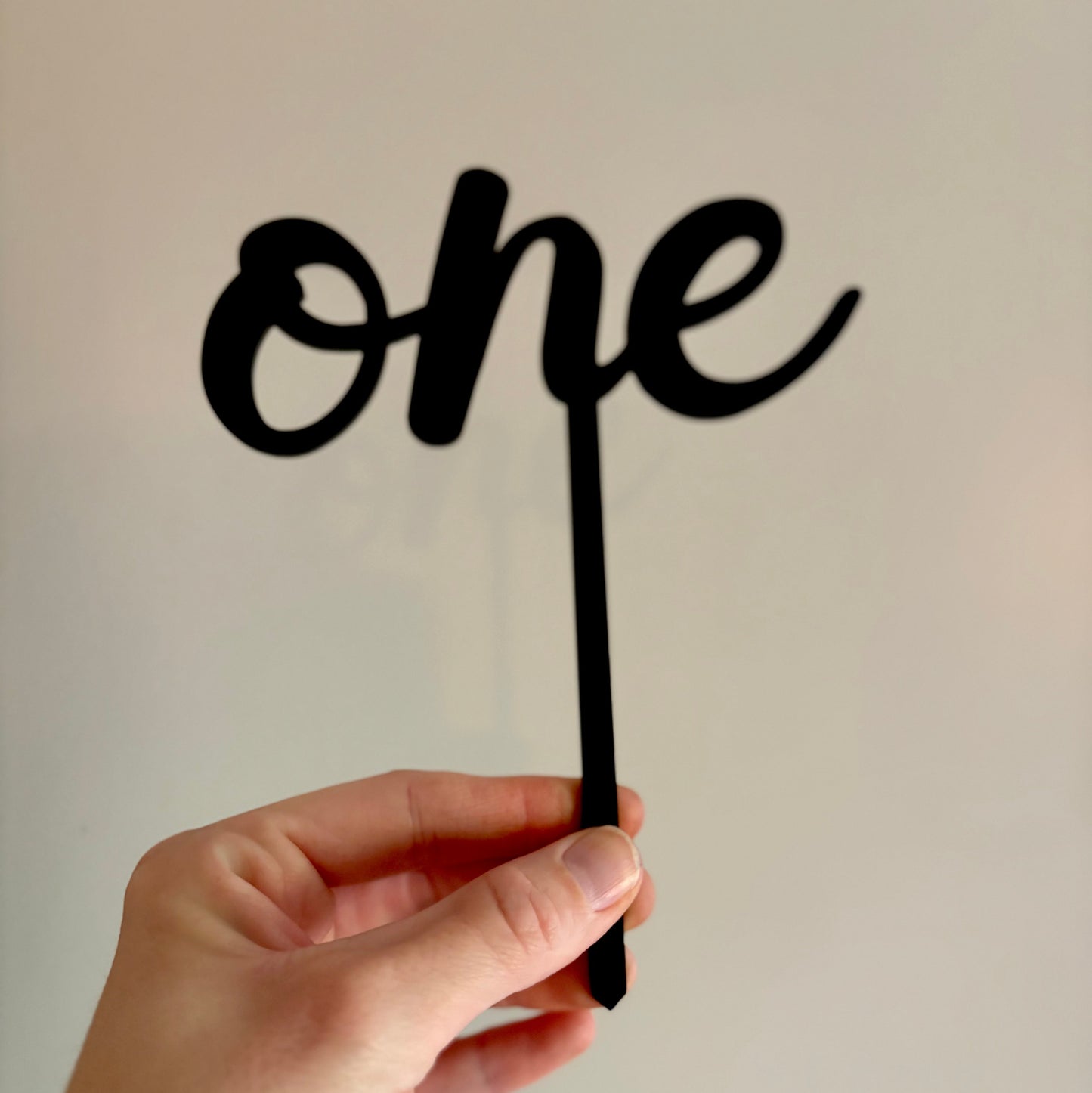 Simple ONE First Birthday Cake Topper