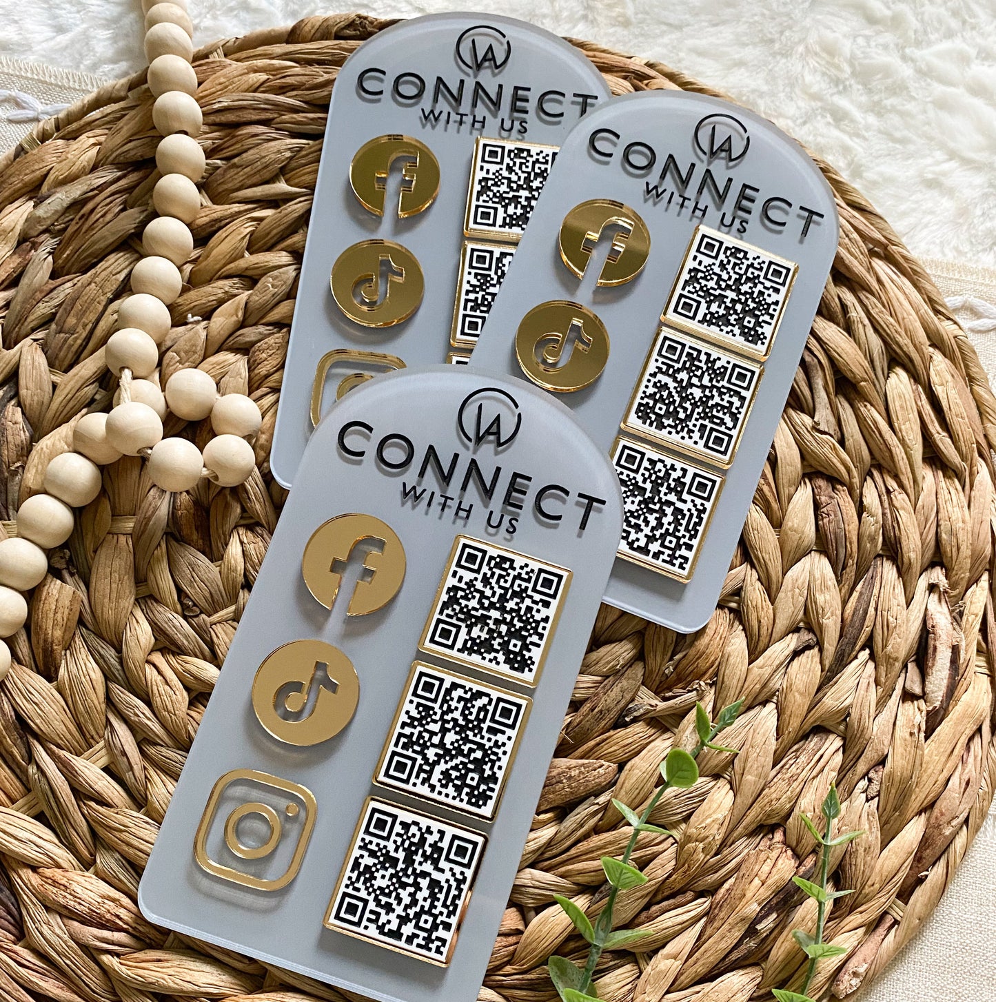 Custom Slim 3 QR Code Sign