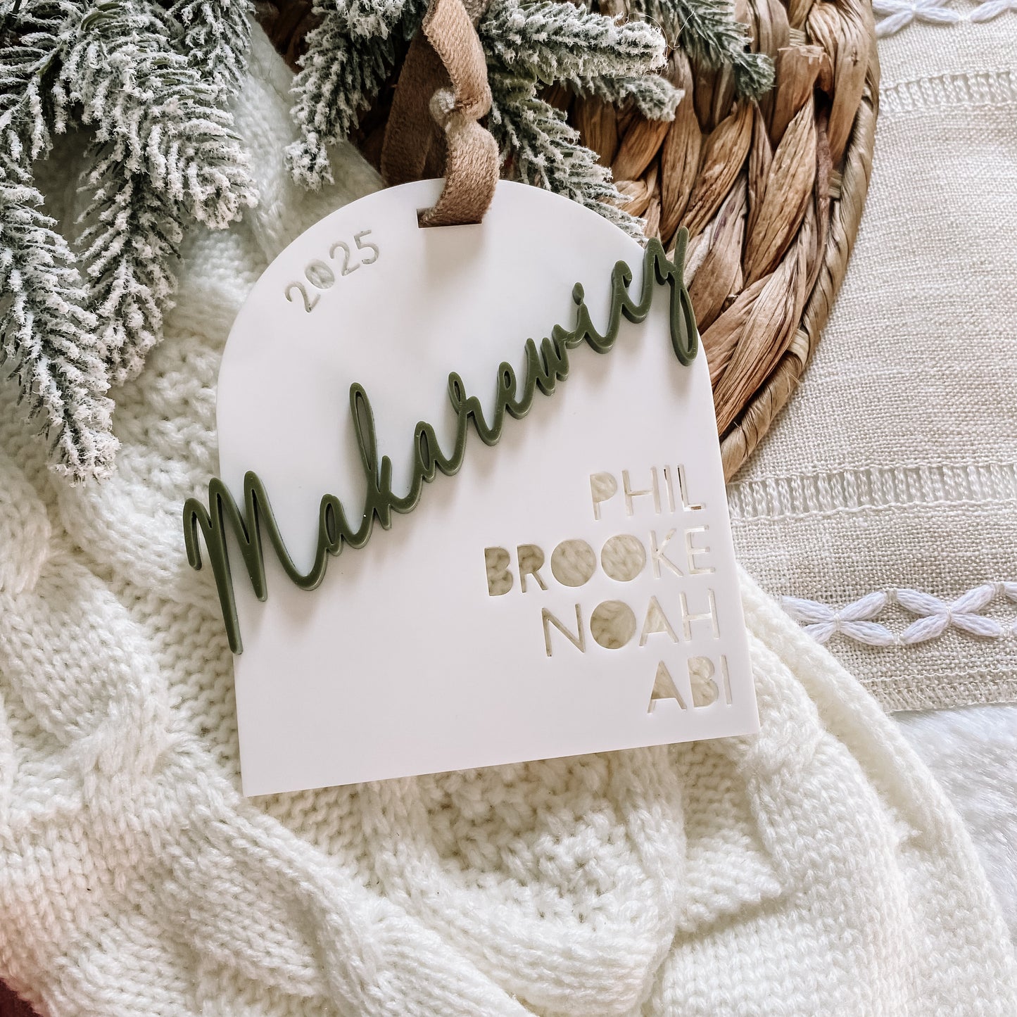 Custom Family Ornament - Acrylic Cutout