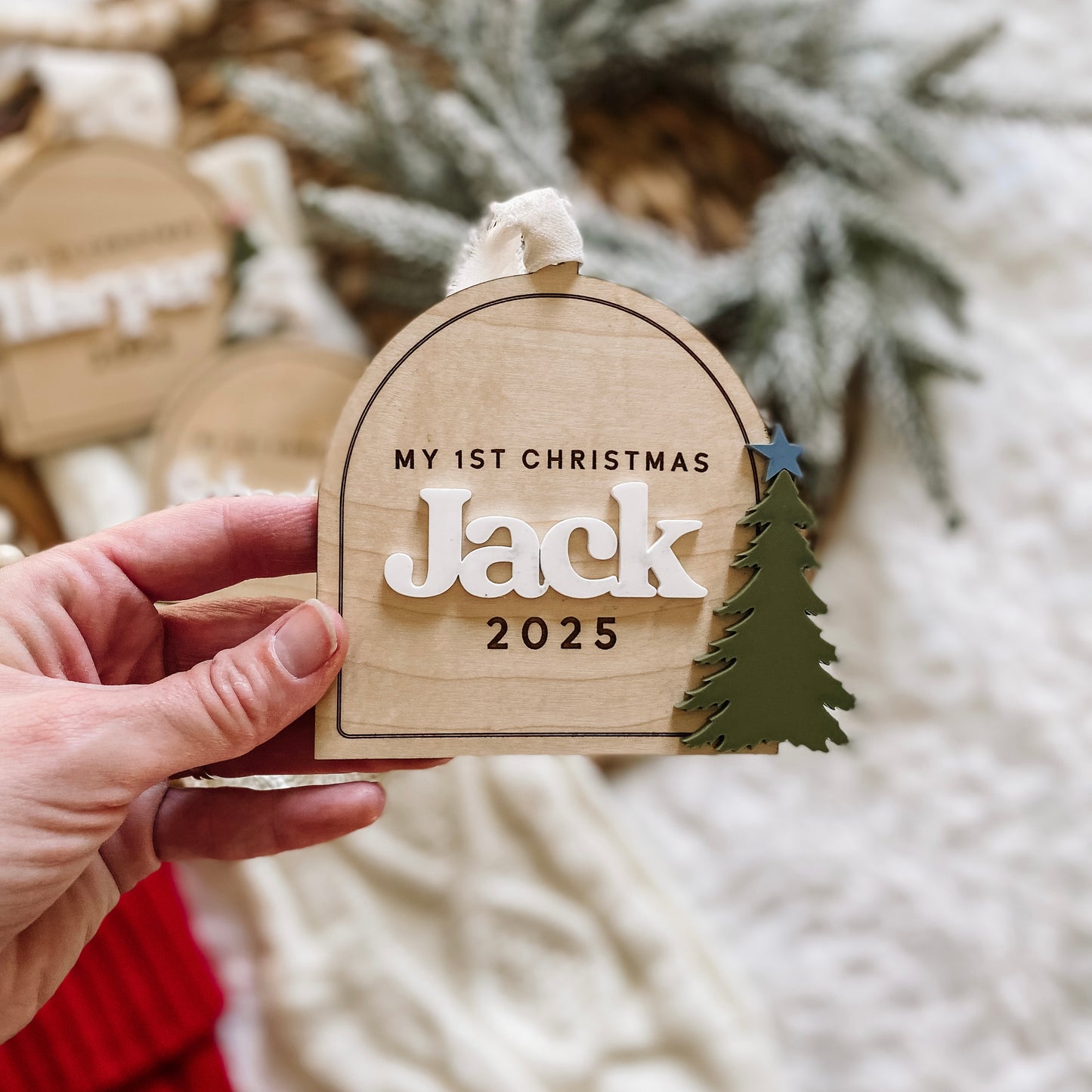 Baby’s 1st Christmas Ornament - Tree with Star