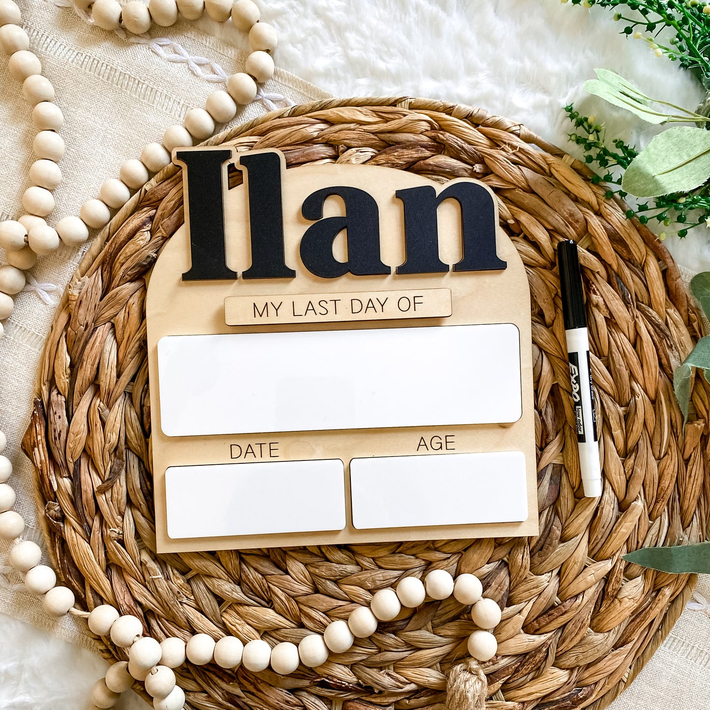 Custom First and Last Day of School Sign - Wood Backer