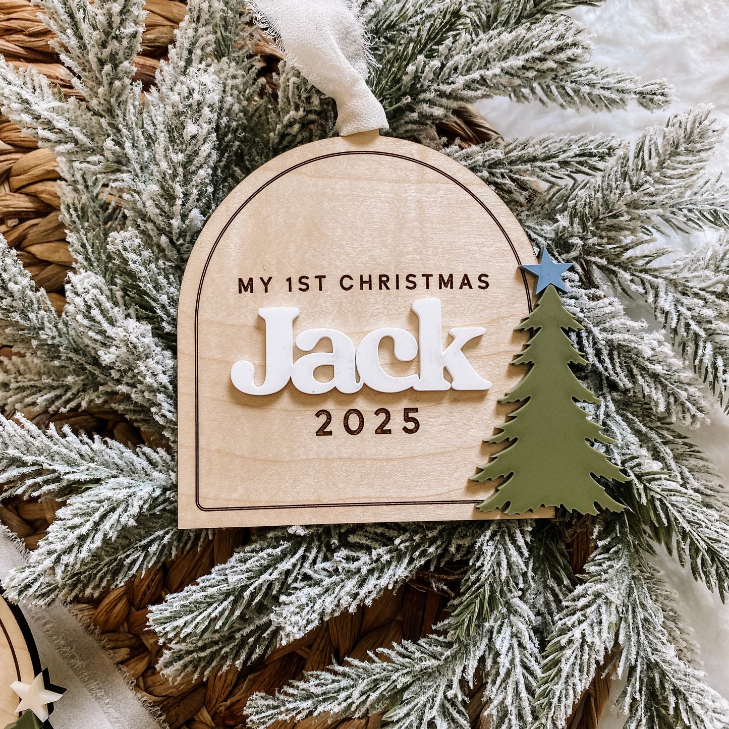 Baby’s 1st Christmas Ornament - Tree with Star