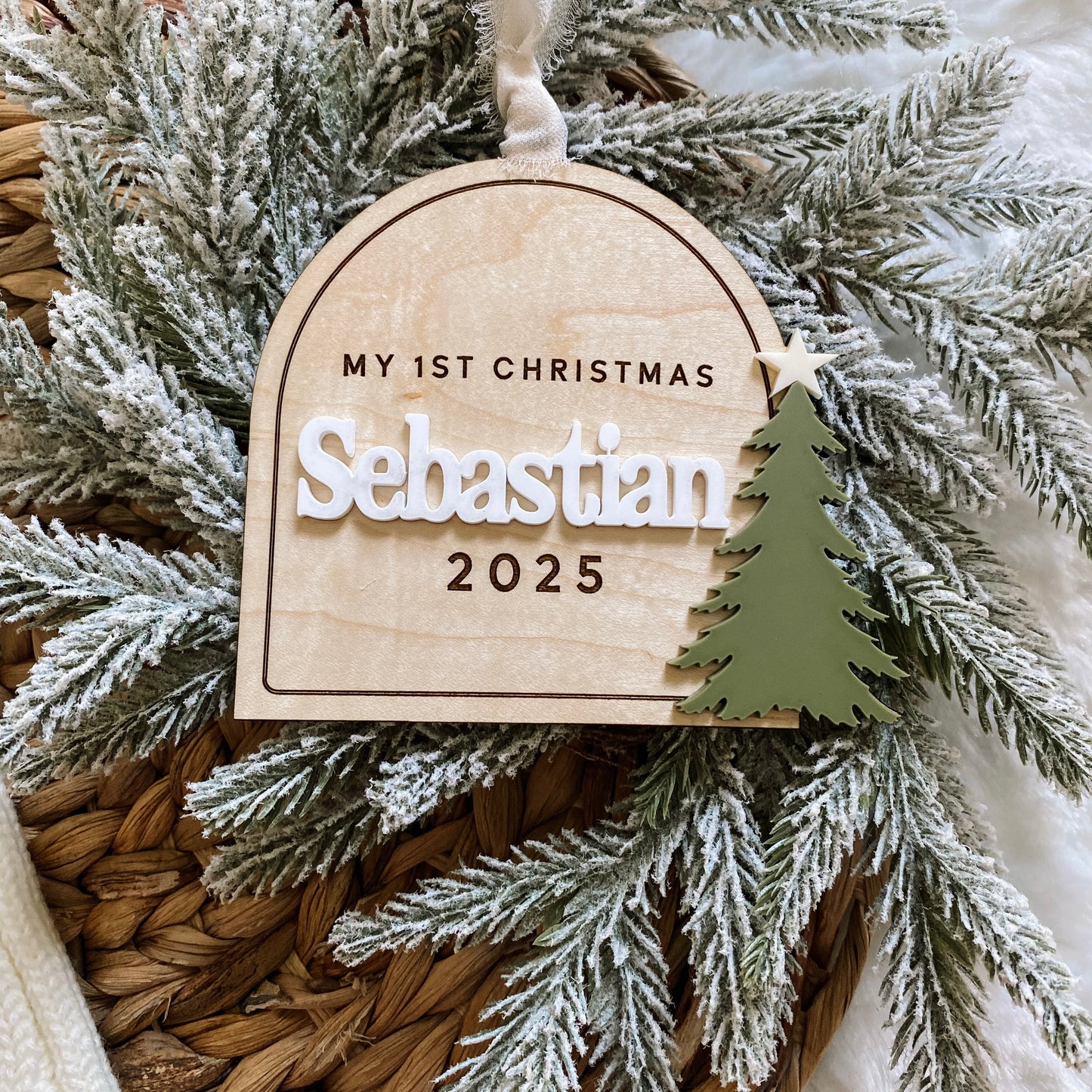 Baby’s 1st Christmas Ornament - Tree with Star