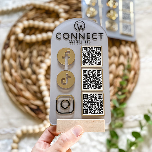 Custom Slim 3 QR Code Sign