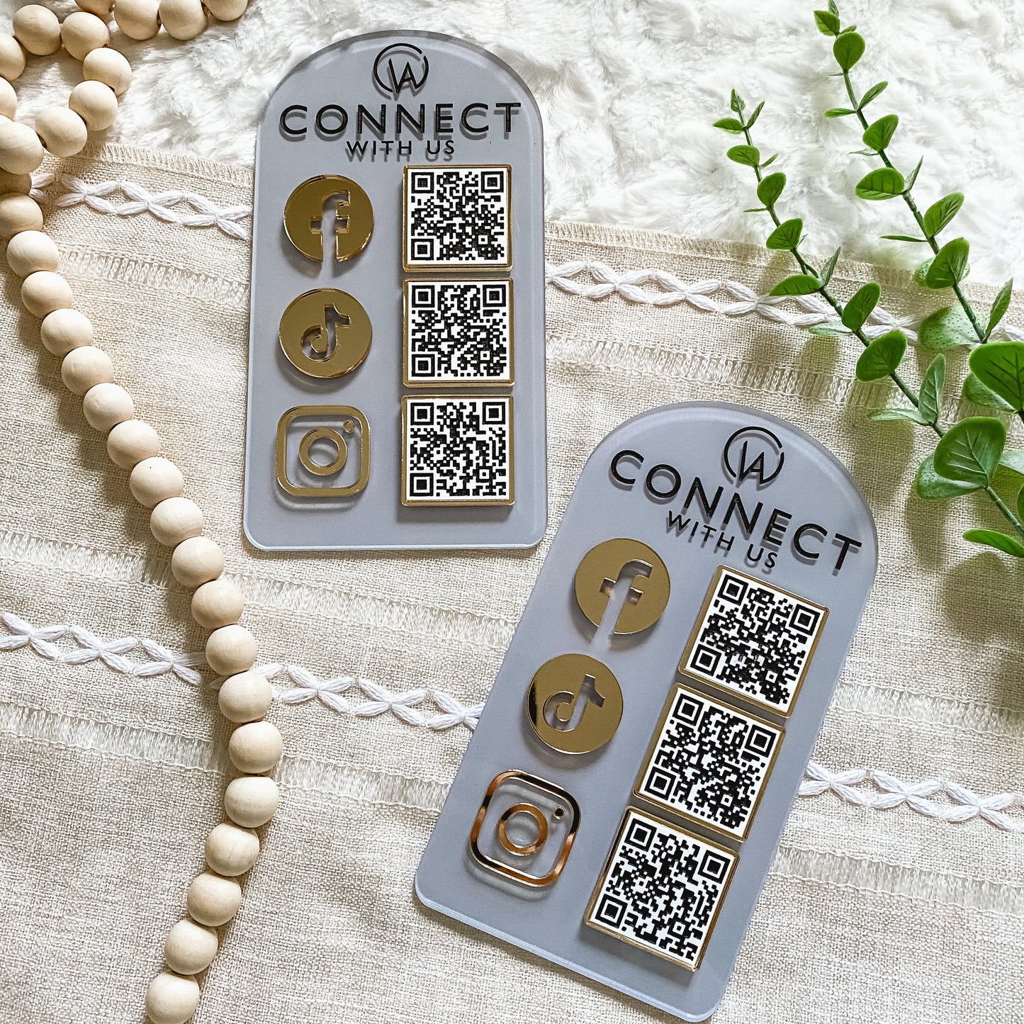 Custom Slim 3 QR Code Sign