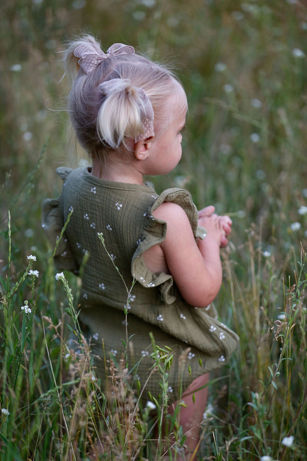 Olive Green Organic Cotton Romper