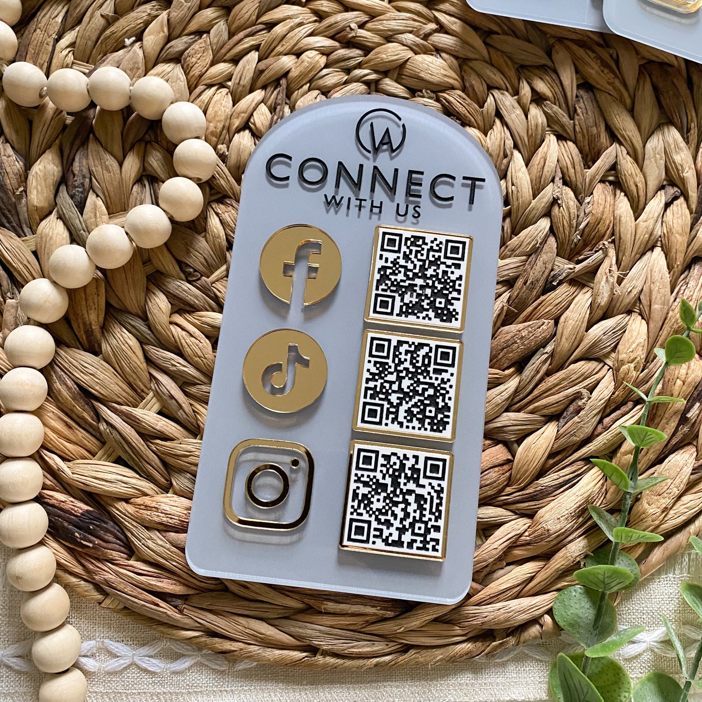 Custom Slim 3 QR Code Sign