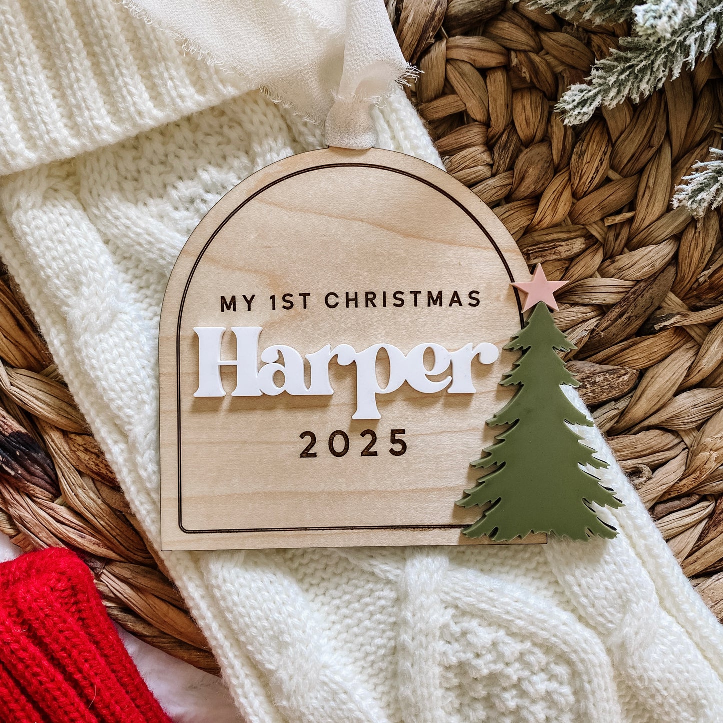 Baby’s 1st Christmas Ornament - Tree with Star