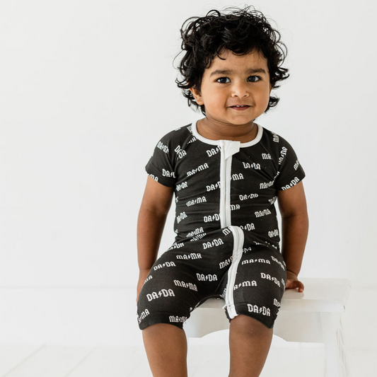 Mama & Dada Lightning Bolt Bamboo Shortie