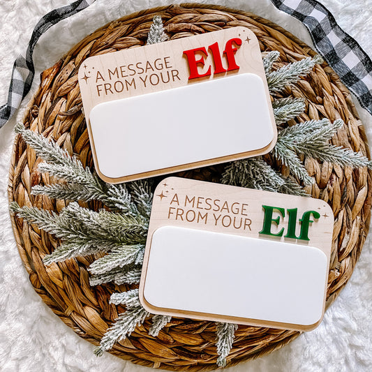 A Message From Your Elf Dry Erase Sign