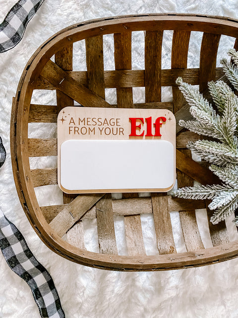 A Message From Your Elf Dry Erase Sign