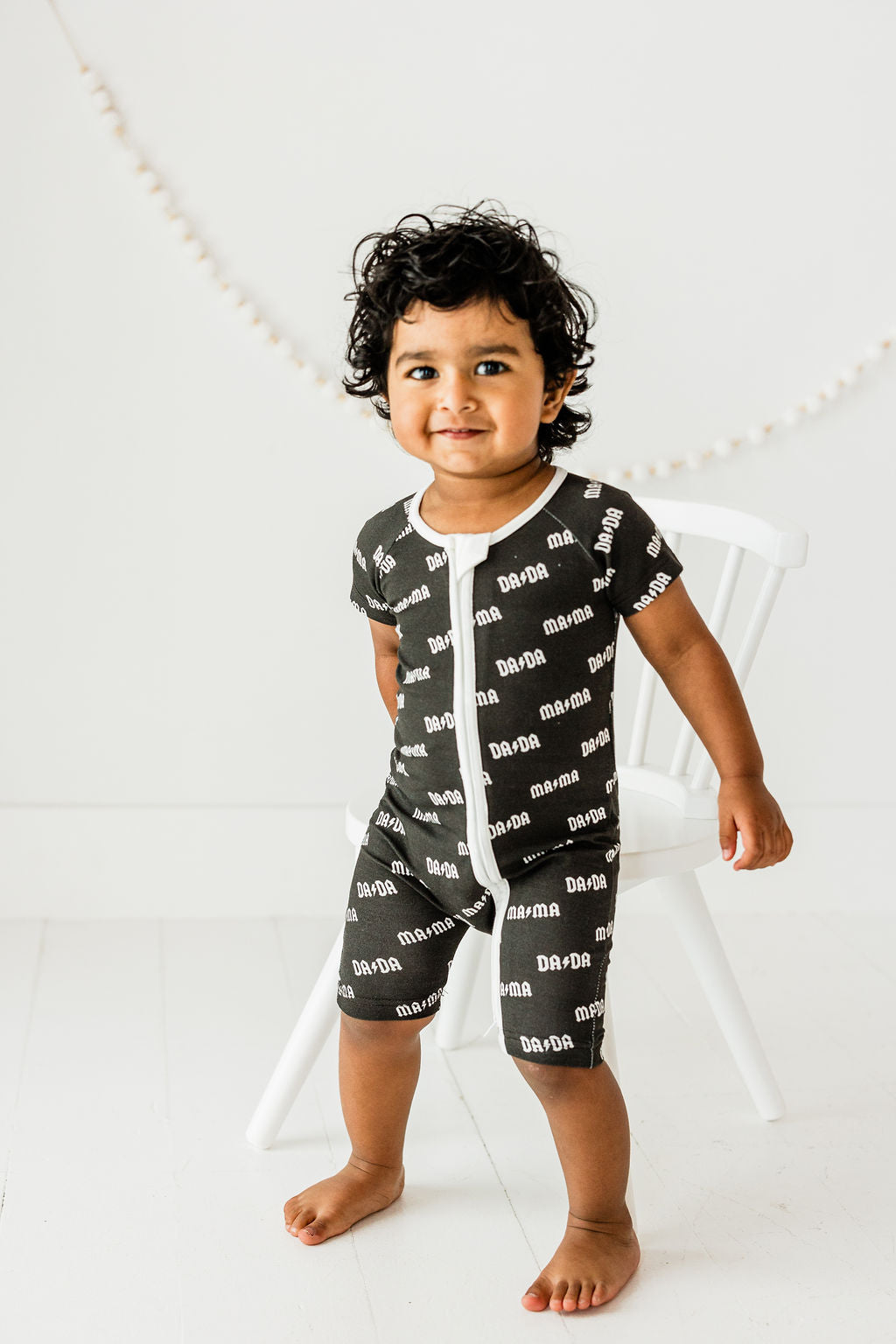 Mama & Dada Lightning Bolt Bamboo Shortie