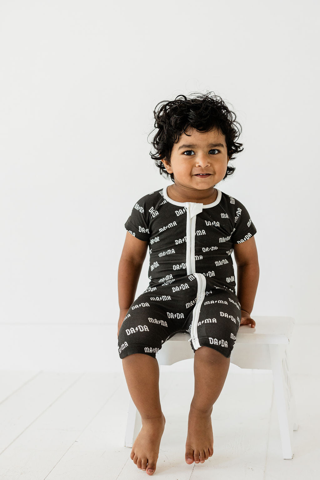 Mama & Dada Lightning Bolt Bamboo Shortie