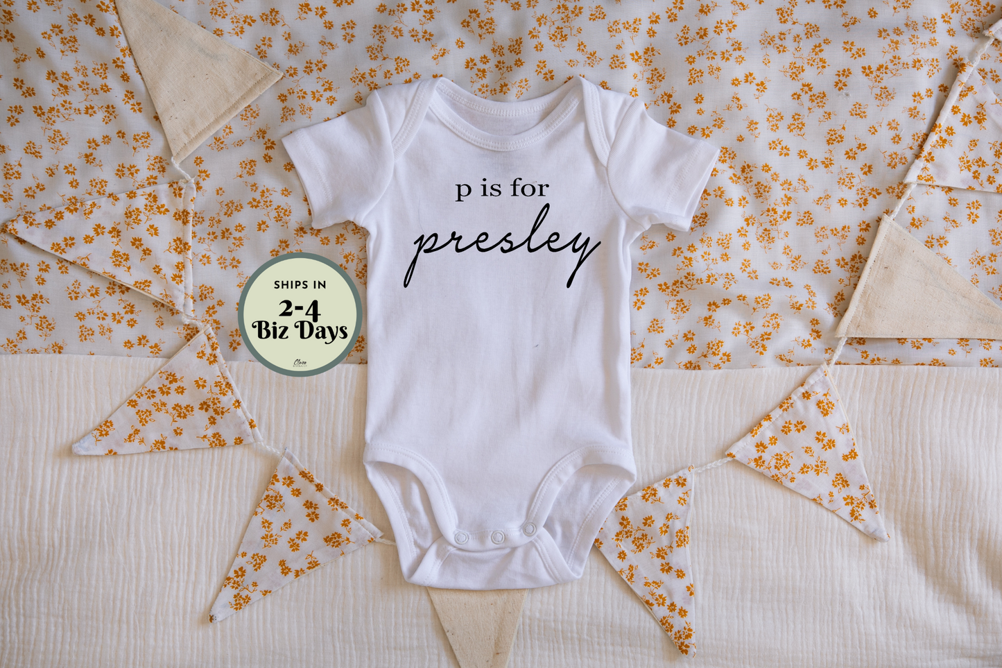 Cursive Lowercase Custom Name Onesie