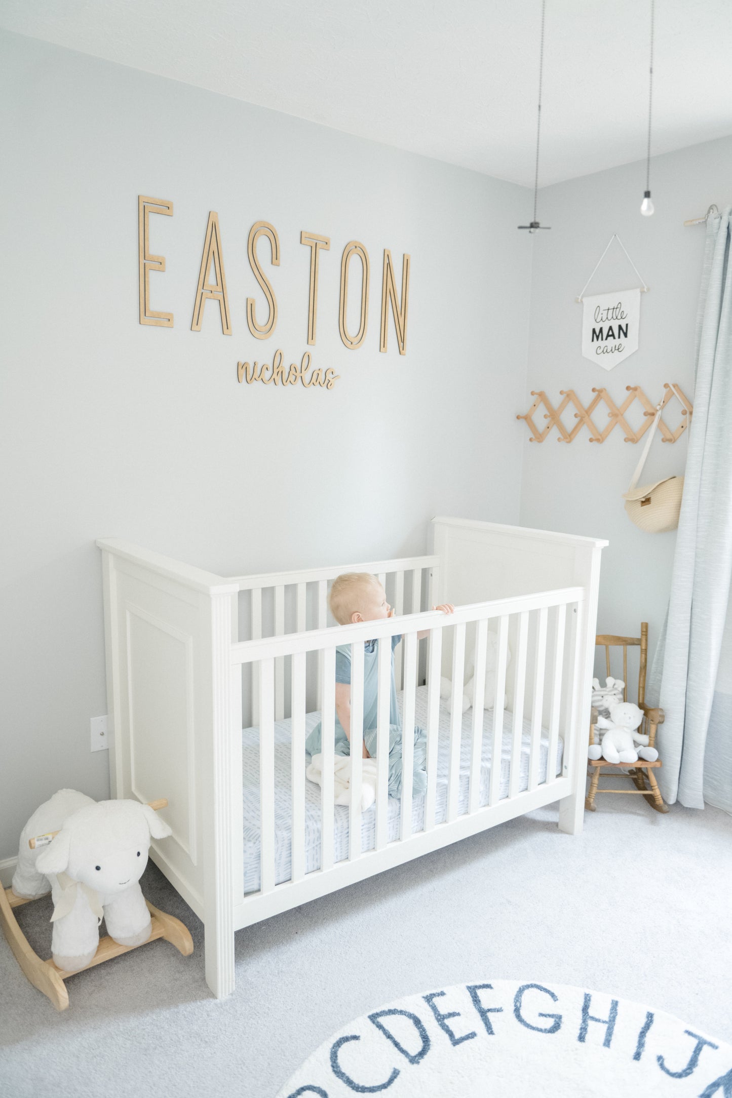 Large Free Hanging Custom Nursery Wall Sign