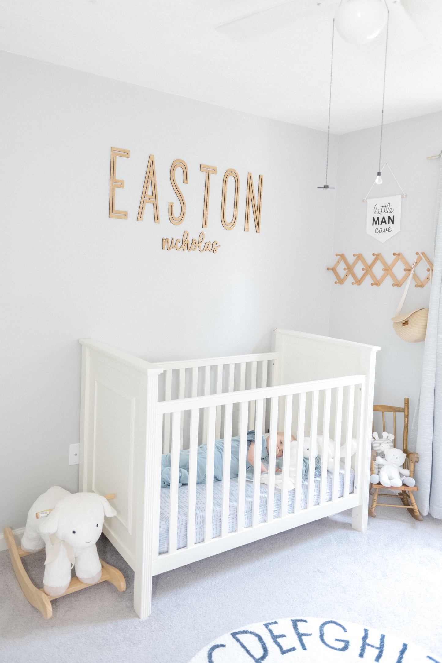 Large Free Hanging Custom Nursery Wall Sign