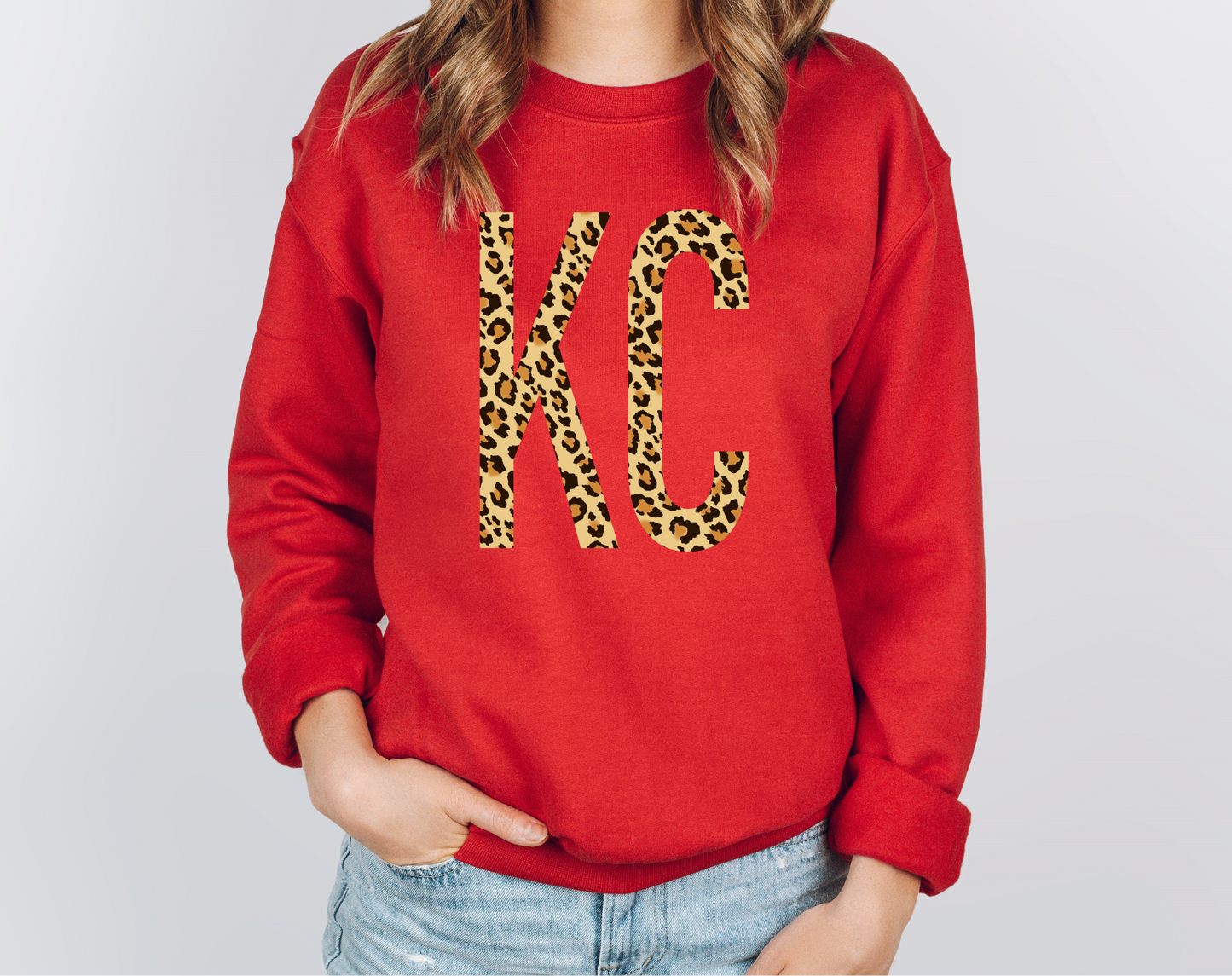 KC Leopard Crewneck Sweatshirt