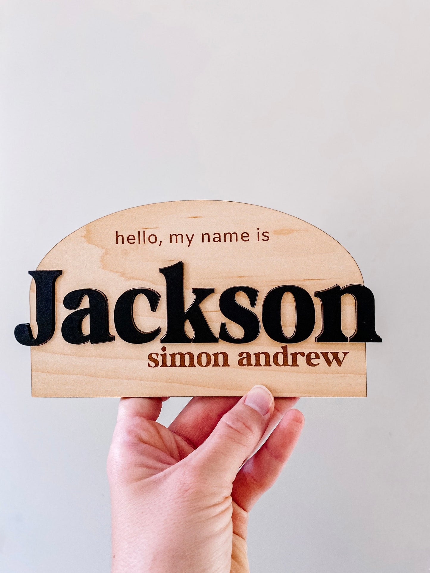 Modern Baby Name Sign - Retro Print