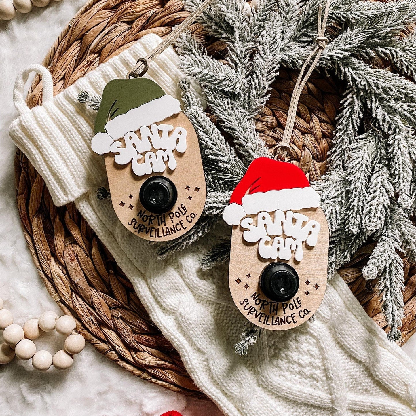 Santa Cam Christmas Ornament
