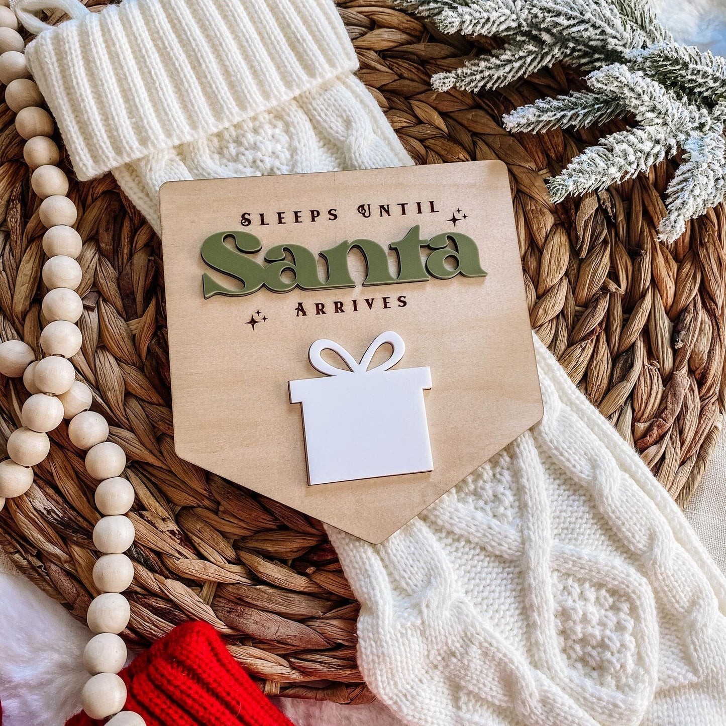 Sleepts Til Santa Comes Christmas Countdown - Traditional