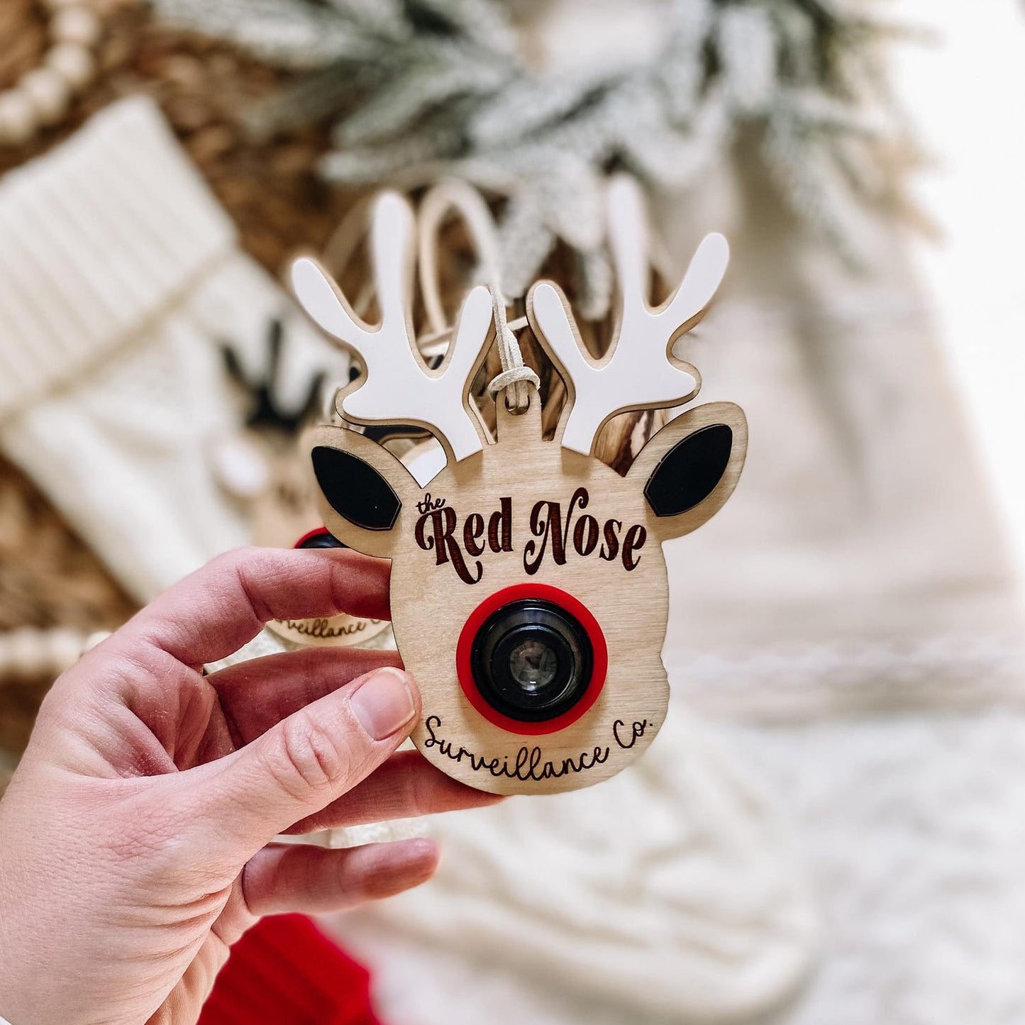 Red Nose Surveillance Santa Cam Ornament