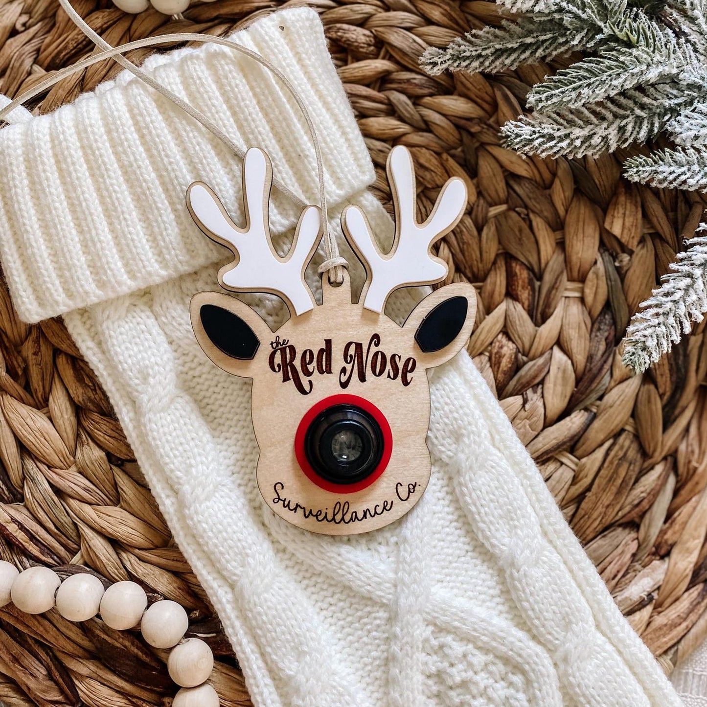 Red Nose Surveillance Santa Cam Ornament