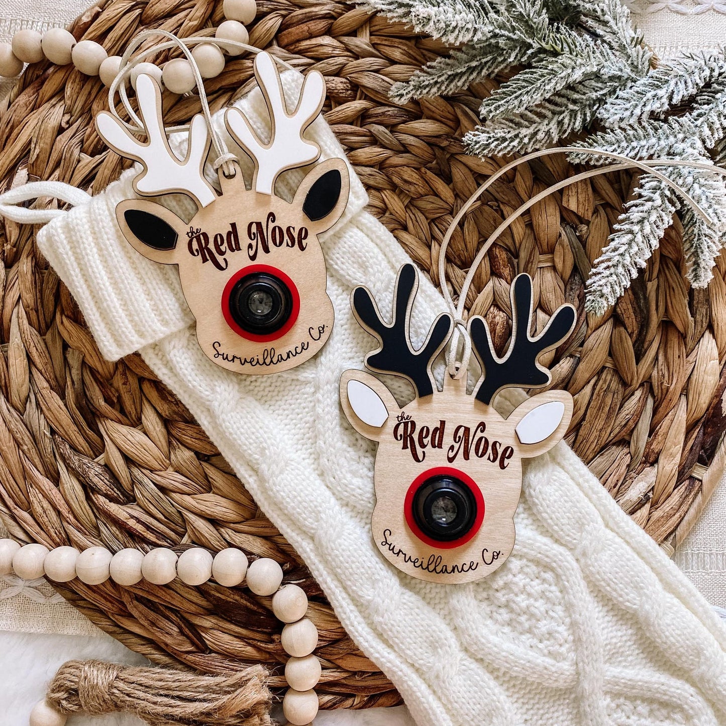 Red Nose Surveillance Santa Cam Ornament