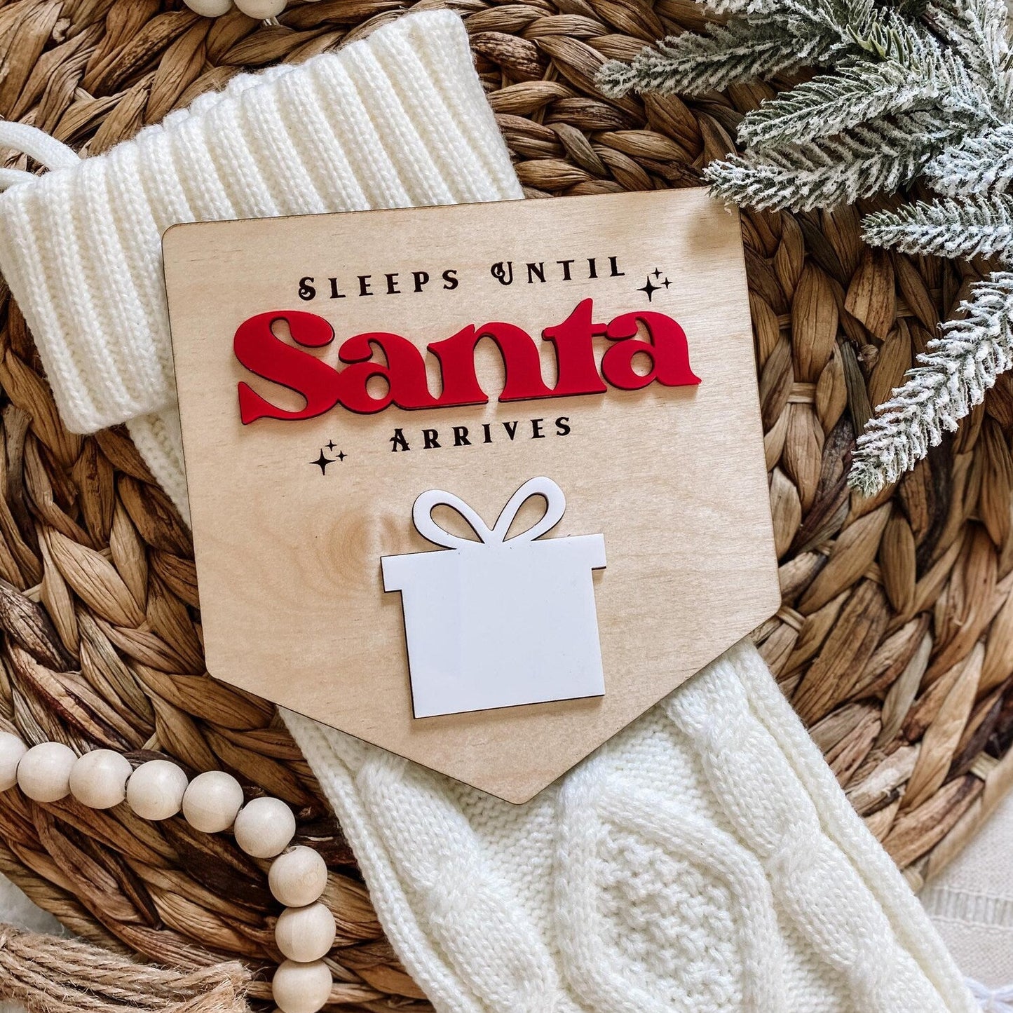 Sleepts Til Santa Comes Christmas Countdown - Traditional