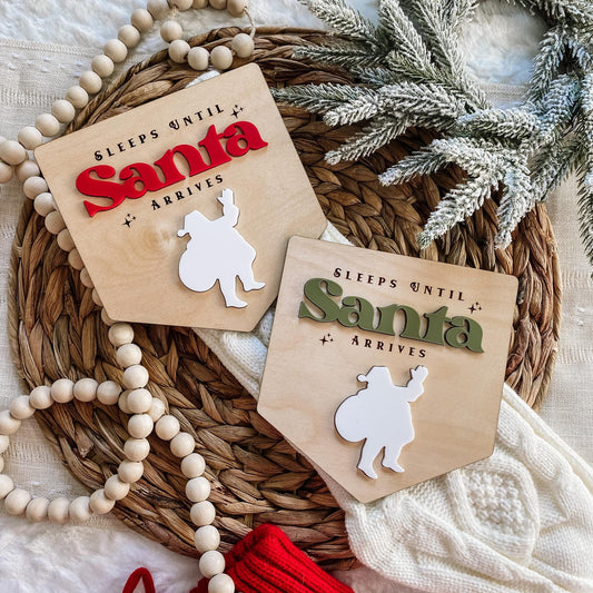 Sleepts Til Santa Comes Christmas Countdown - Traditional