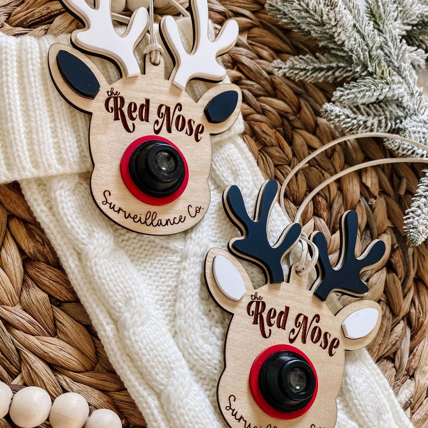 Red Nose Surveillance Santa Cam Ornament