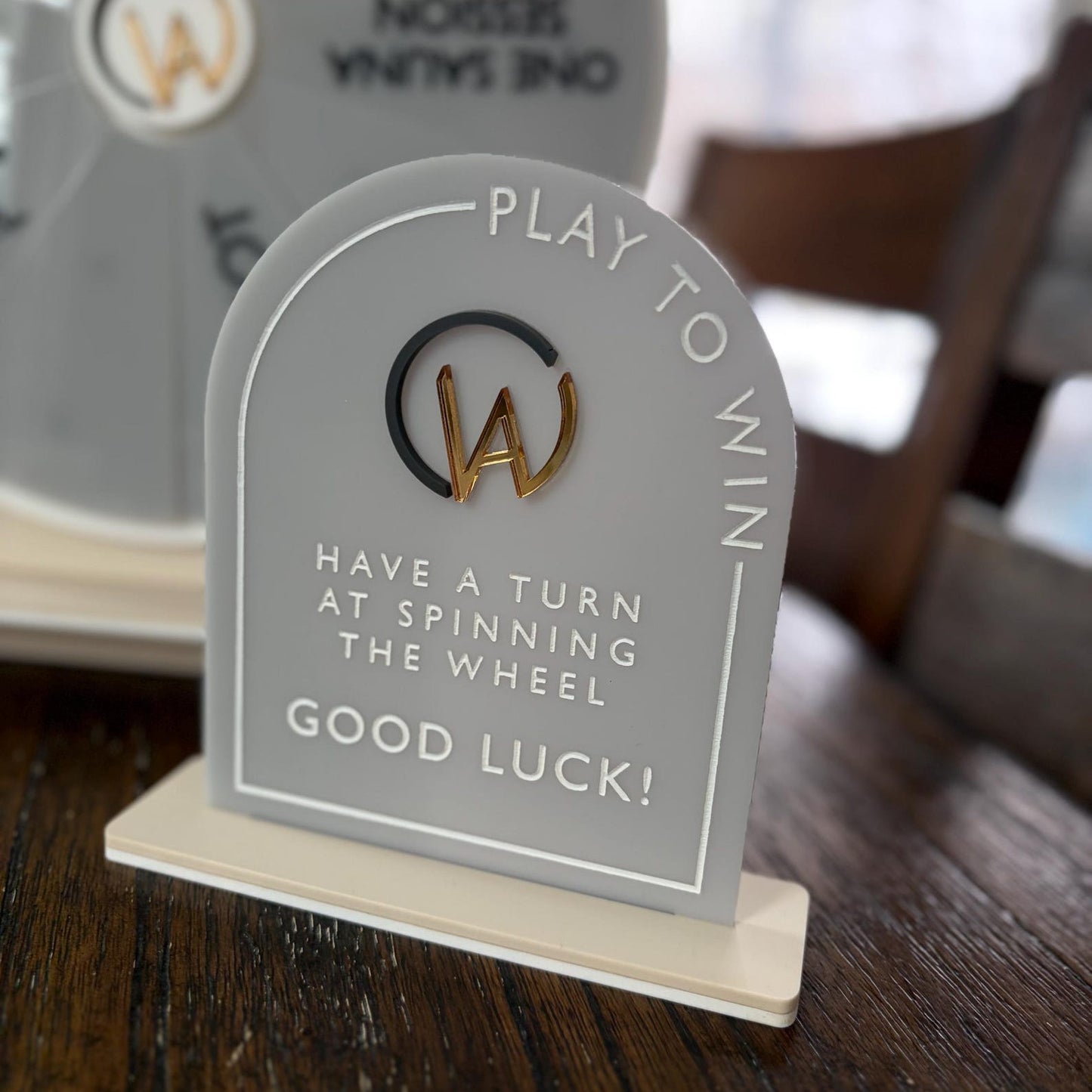 Custom Prize Wheel Display with Logo