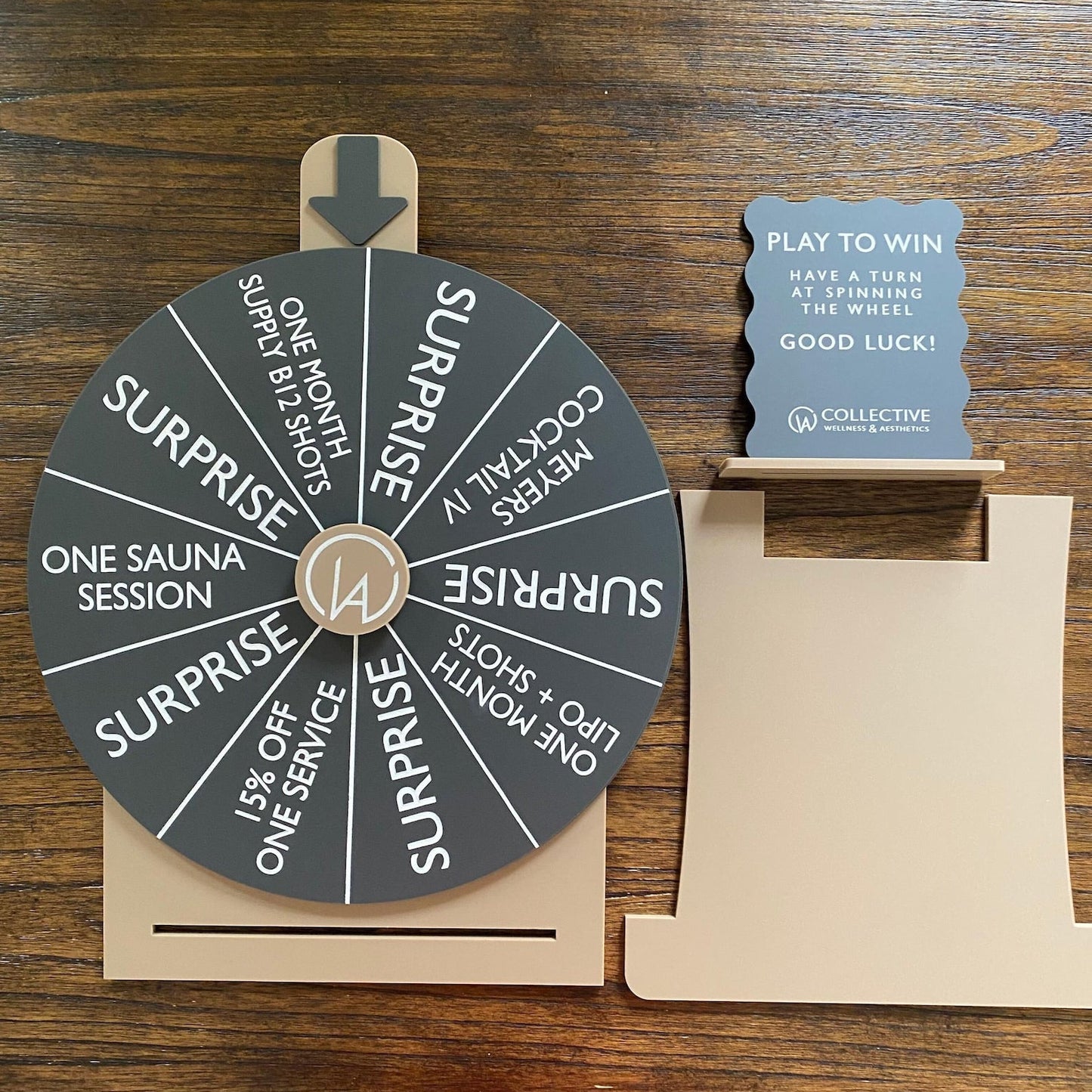 Custom Prize Wheel Display with Logo