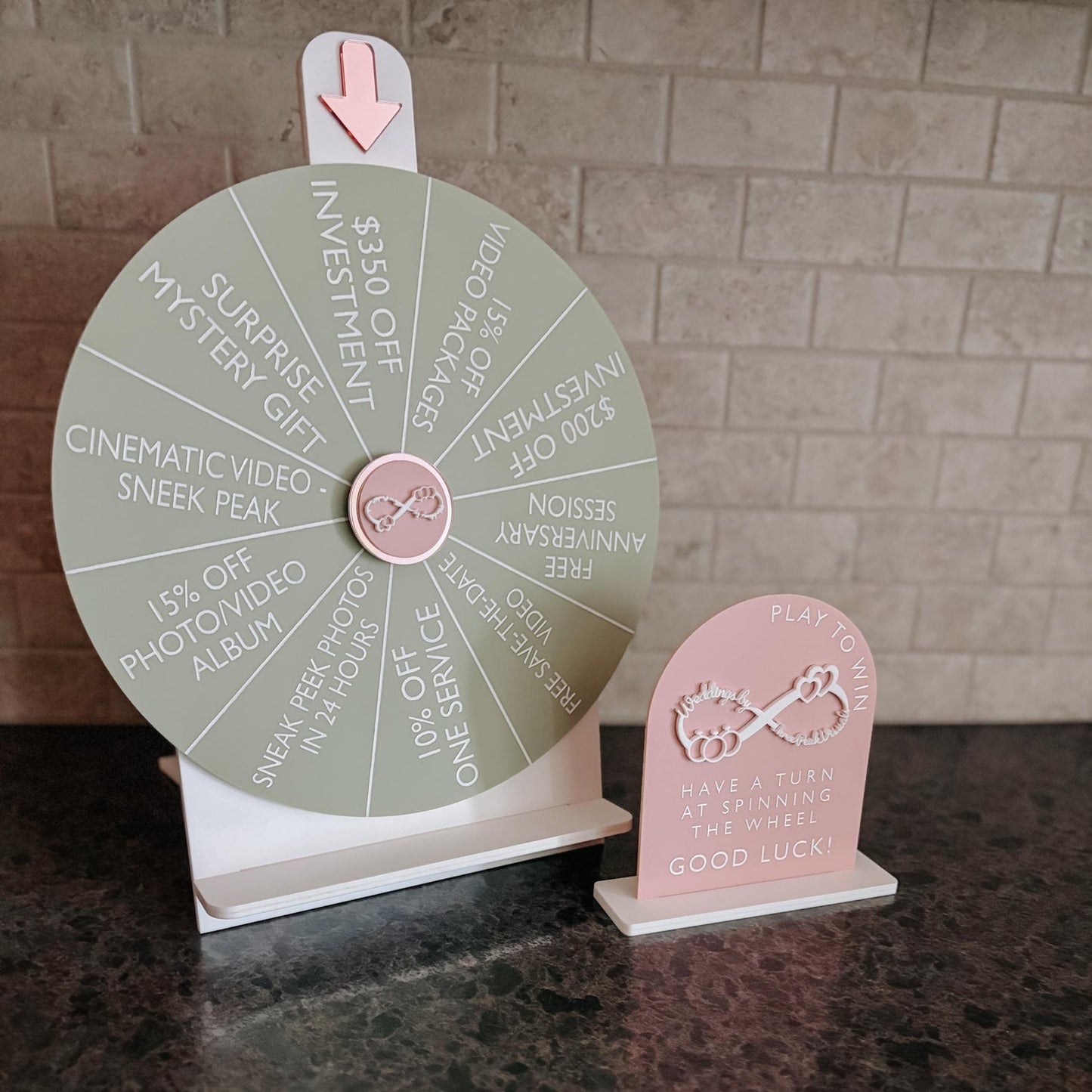 Custom Prize Wheel Display with Logo