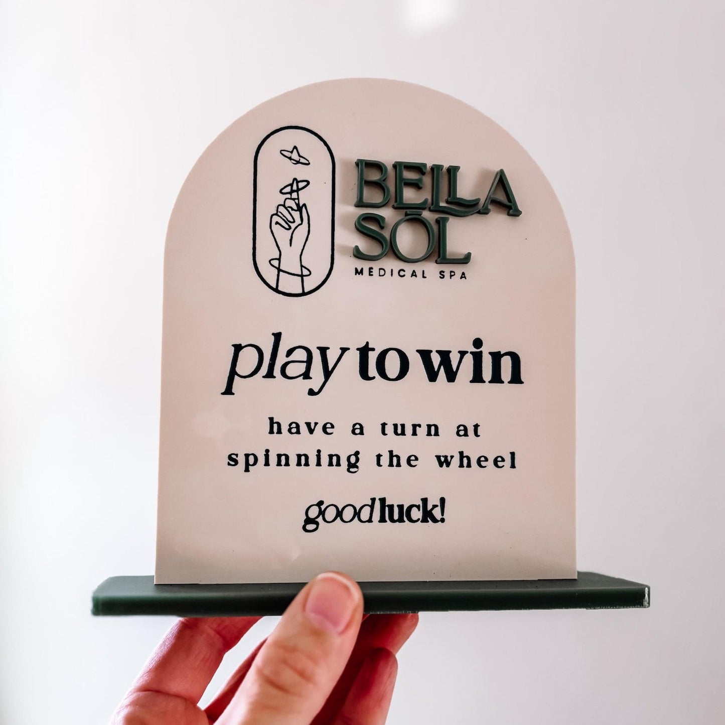 Custom Prize Wheel Display with Logo