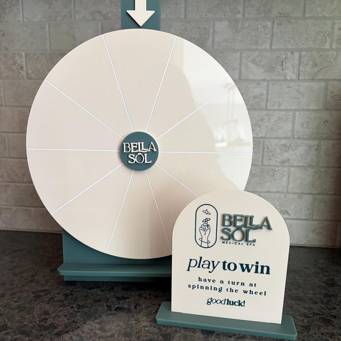 Custom Prize Wheel Display with Logo