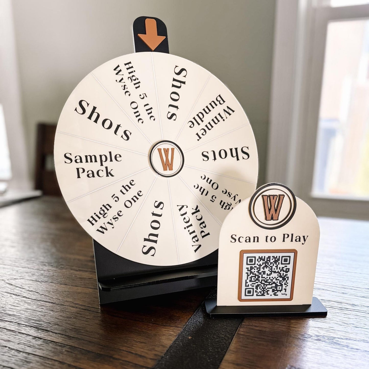 Custom Prize Wheel Display with Logo