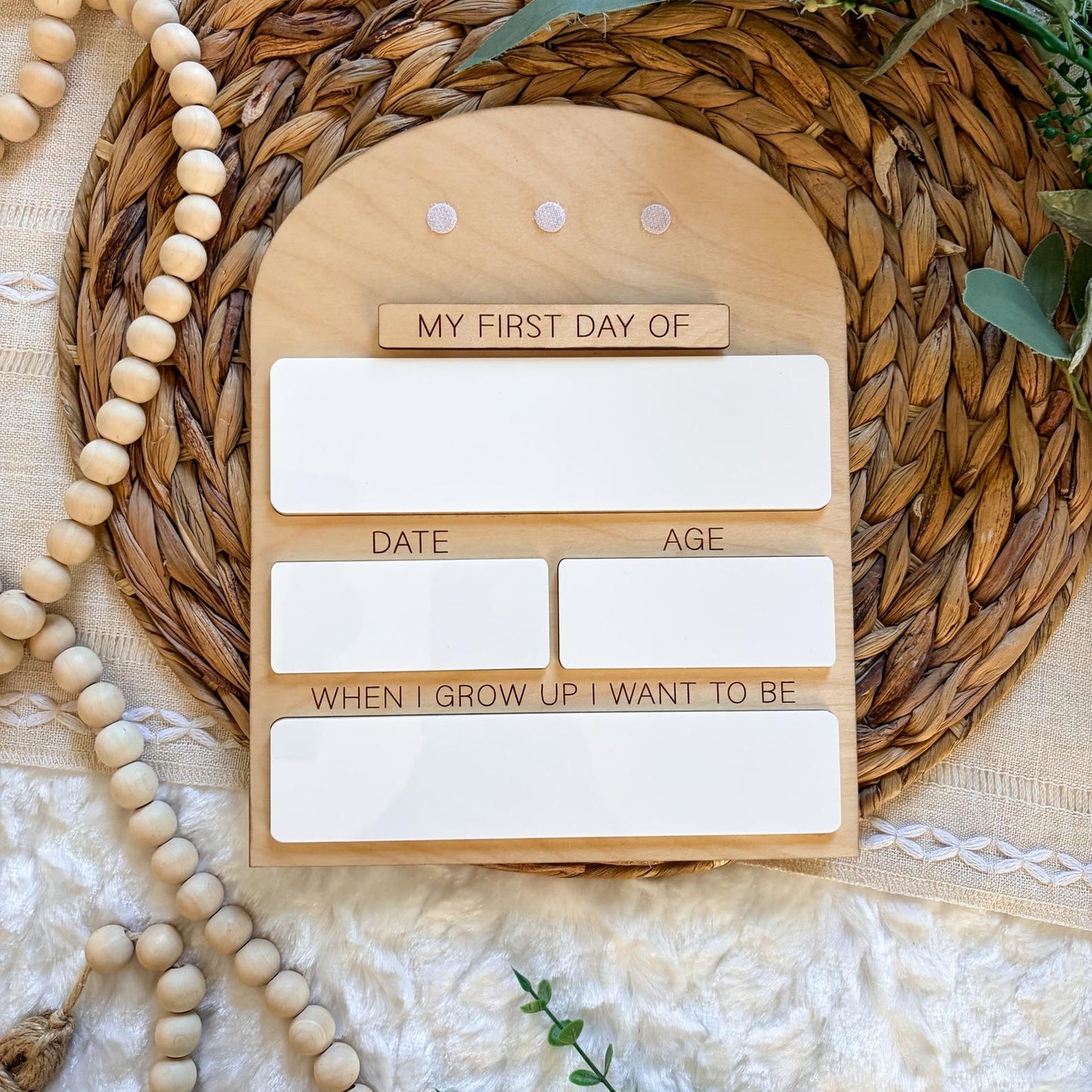 Custom First and Last Day of School Sign - Interchangable Names