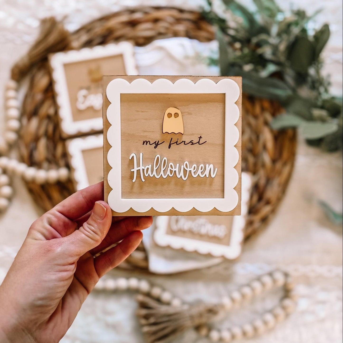 My First Holiday 3D Milestone Sign