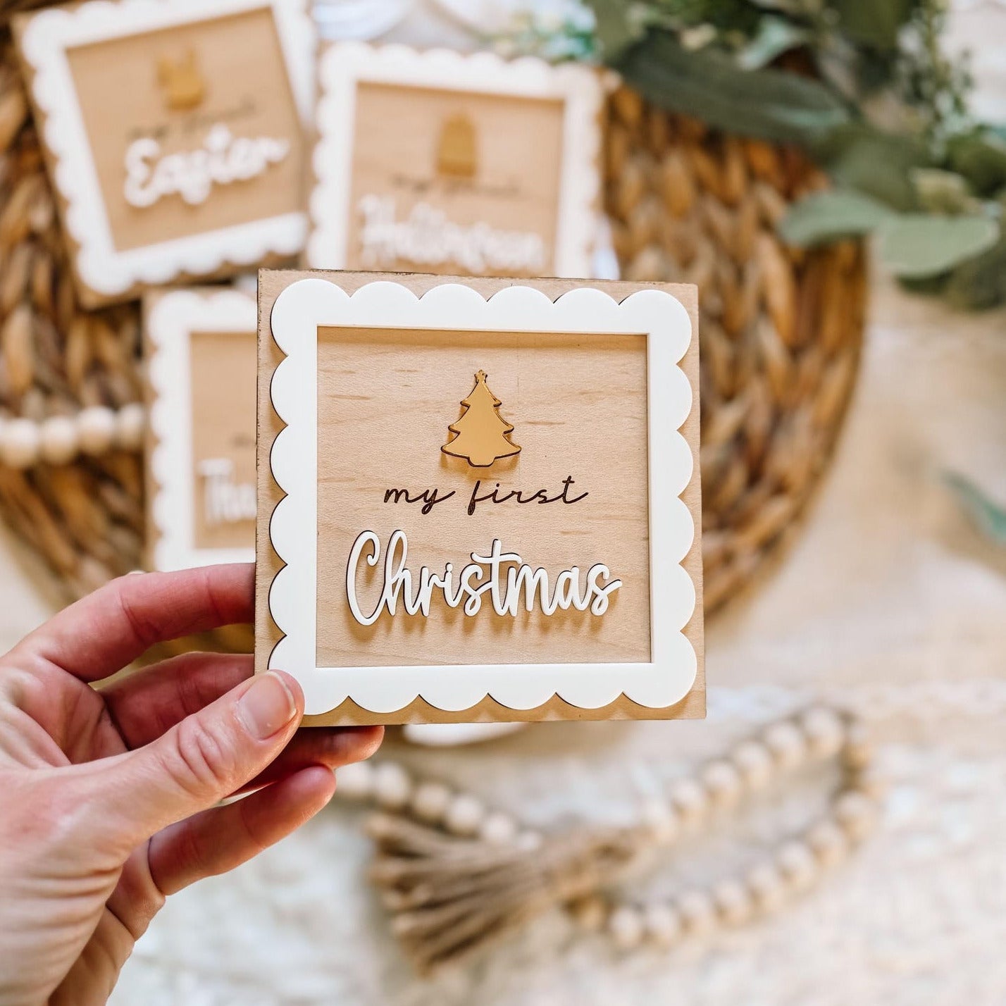 My First Holiday 3D Milestone Sign