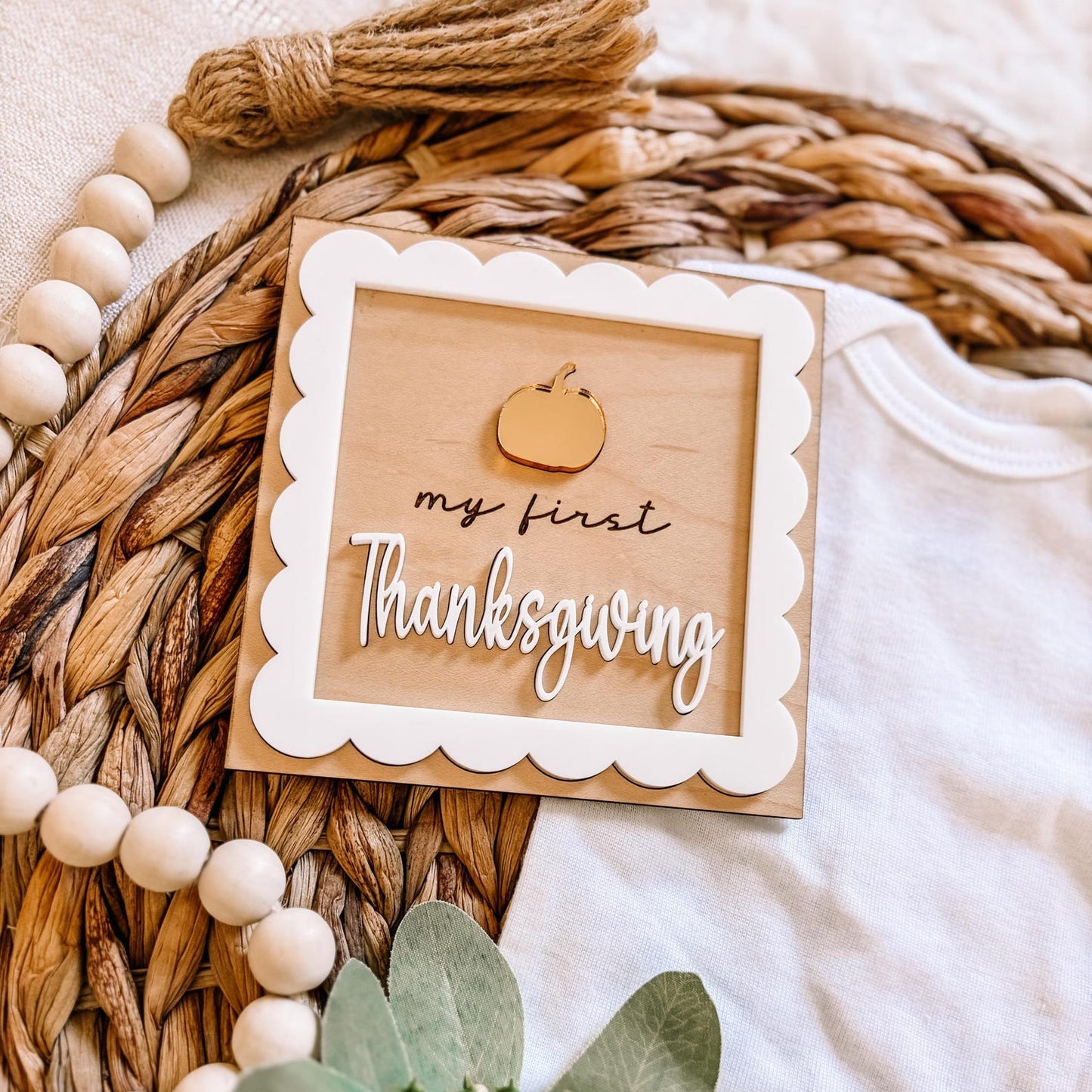 My First Holiday 3D Milestone Sign