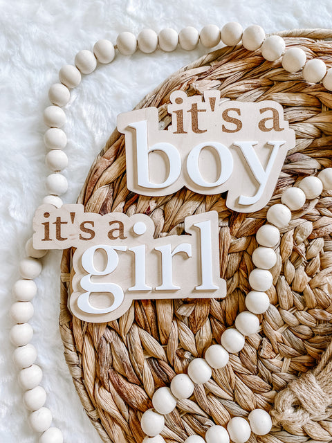 It's a Boy/Girl Gender Reveal Sign