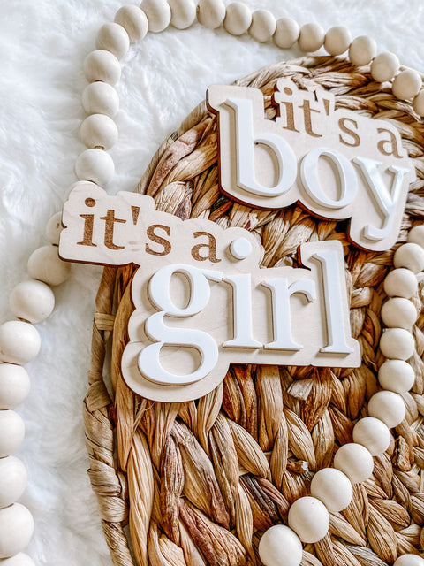 It's a Boy/Girl Gender Reveal Sign