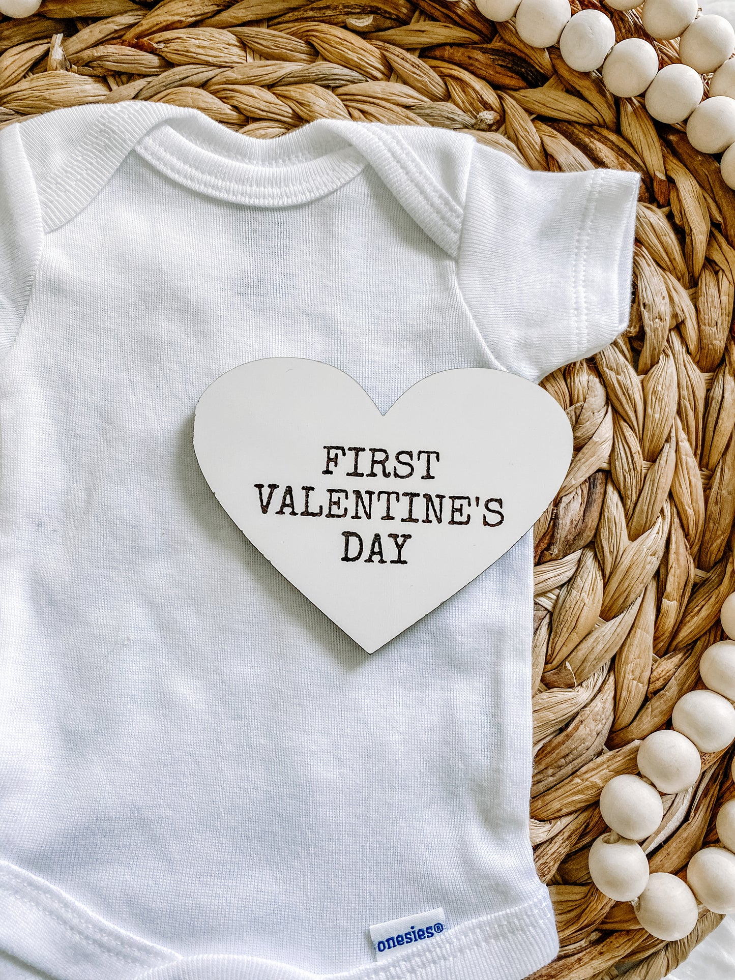 Baby's First Valentine's Day Milestone Sign - Heart