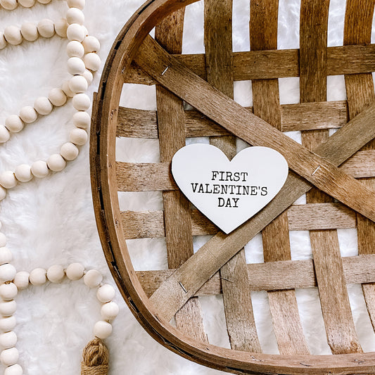 Baby's First Valentine's Day Milestone Sign - Heart