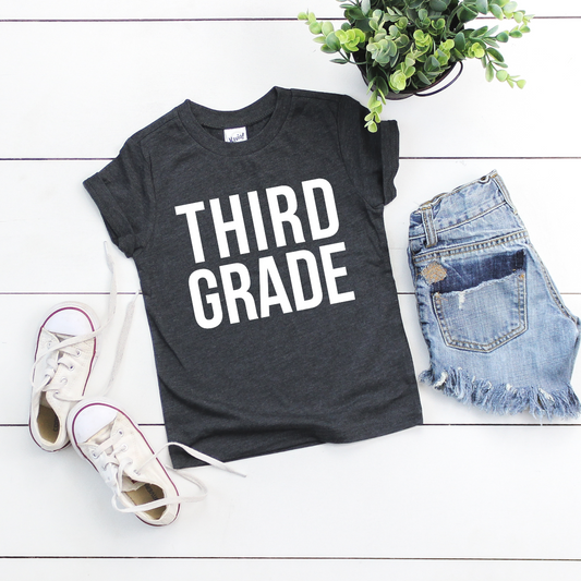 Block Print Third Grade Tee