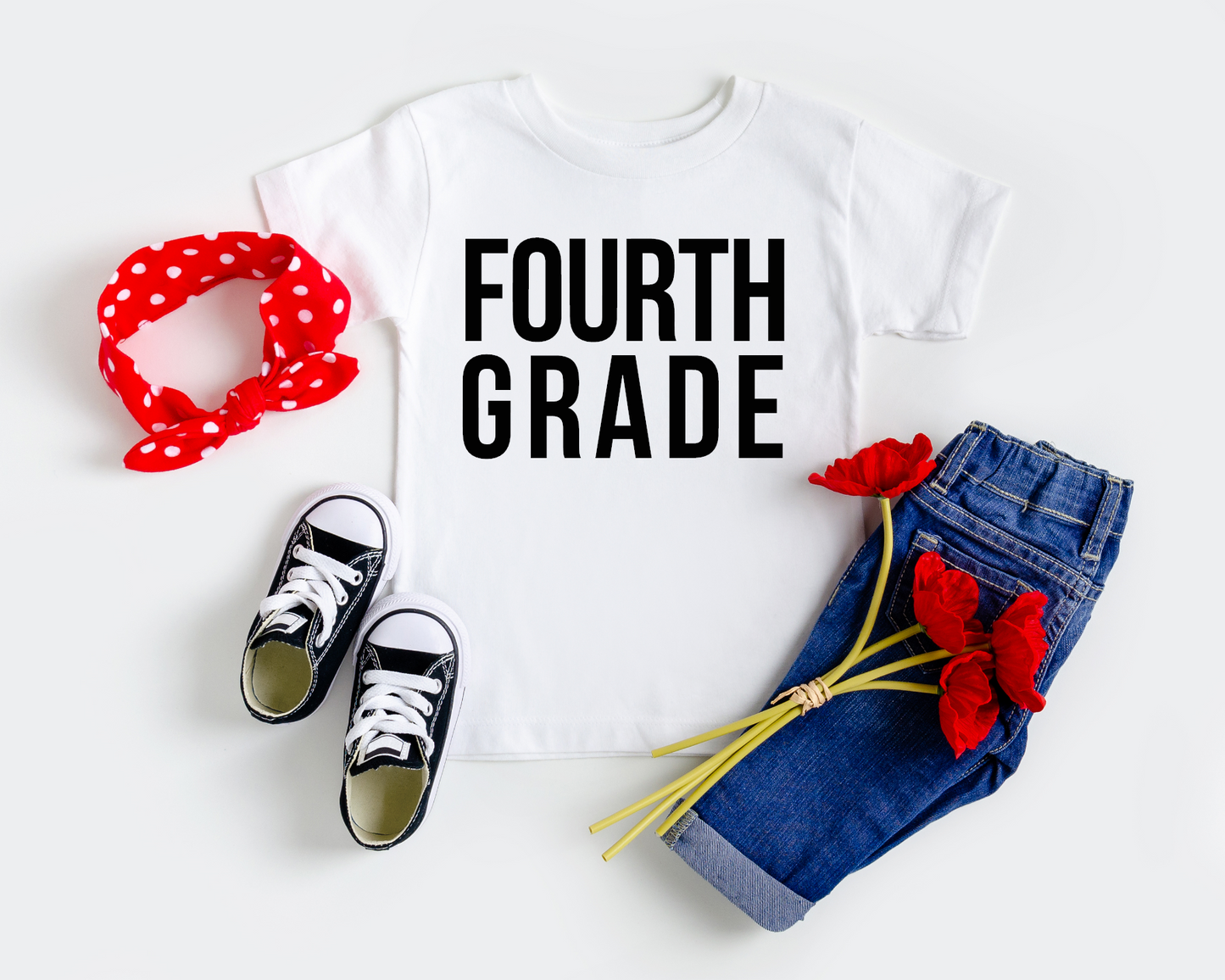 Block Print Fourth Grade Tee