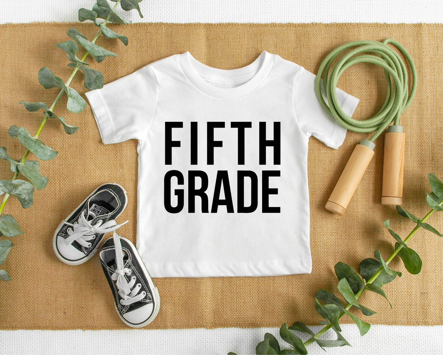 Block Print Fifth Grade Tee