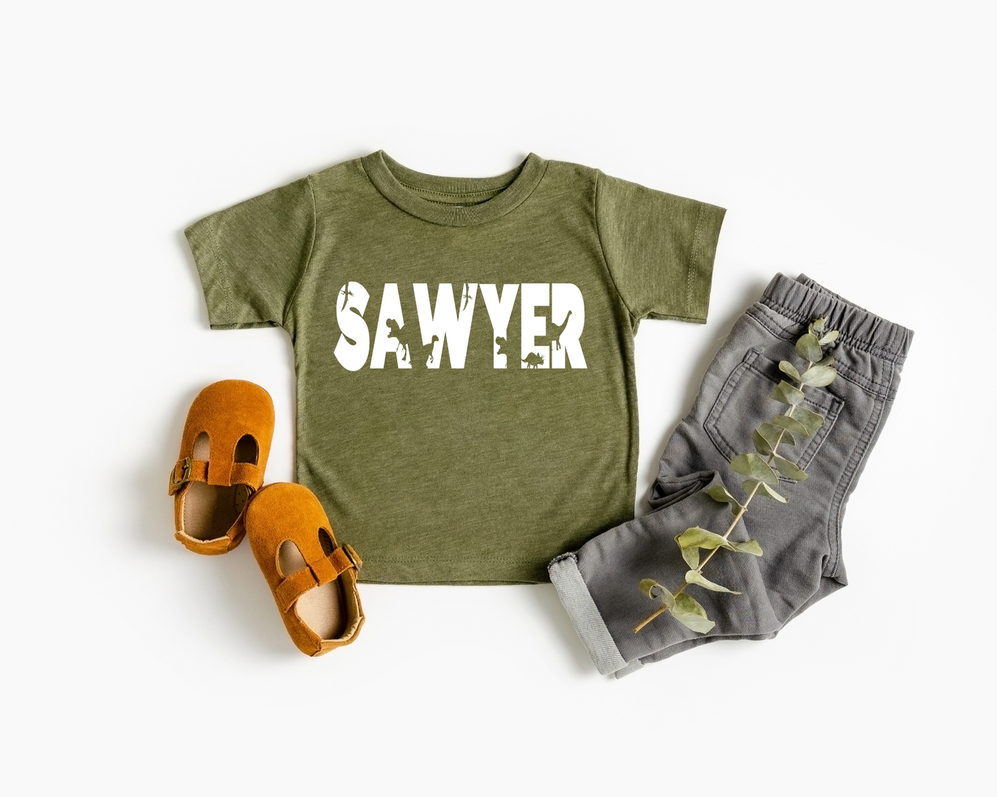 Custom Dinosaur Name Kid's Tee