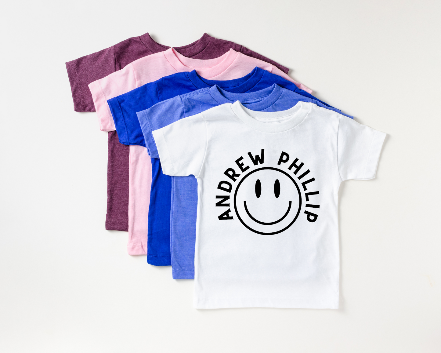 Custom Smiley Face Name Kid's Tee